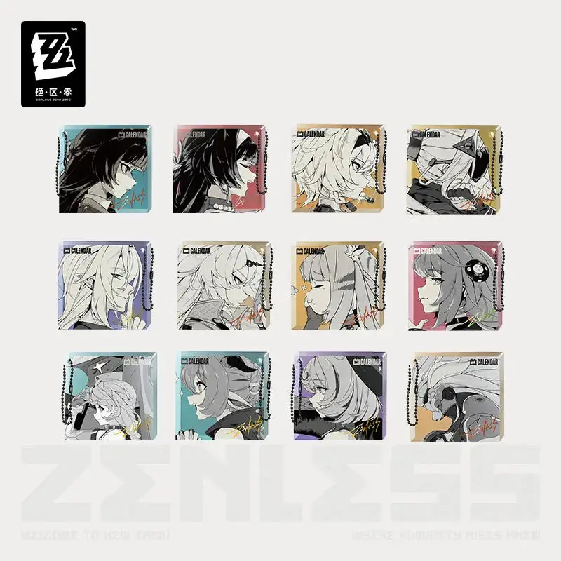 [Genuine] miHoYo Game Zenless Zone Zero Thick Acrylic Pendant Trigger Anby Ukinami Anime Keychain Accessories Cosplay Xmas Gifts