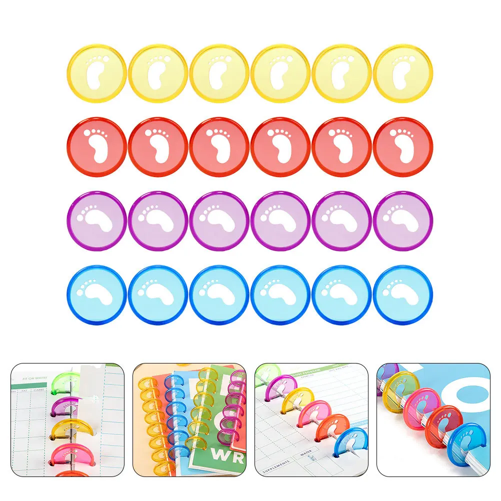 

40pcs Discbound Expansion Binder Rings Multi-Color Plastic Binding Discs For Loose Leaf Notebooks Smooth Surface