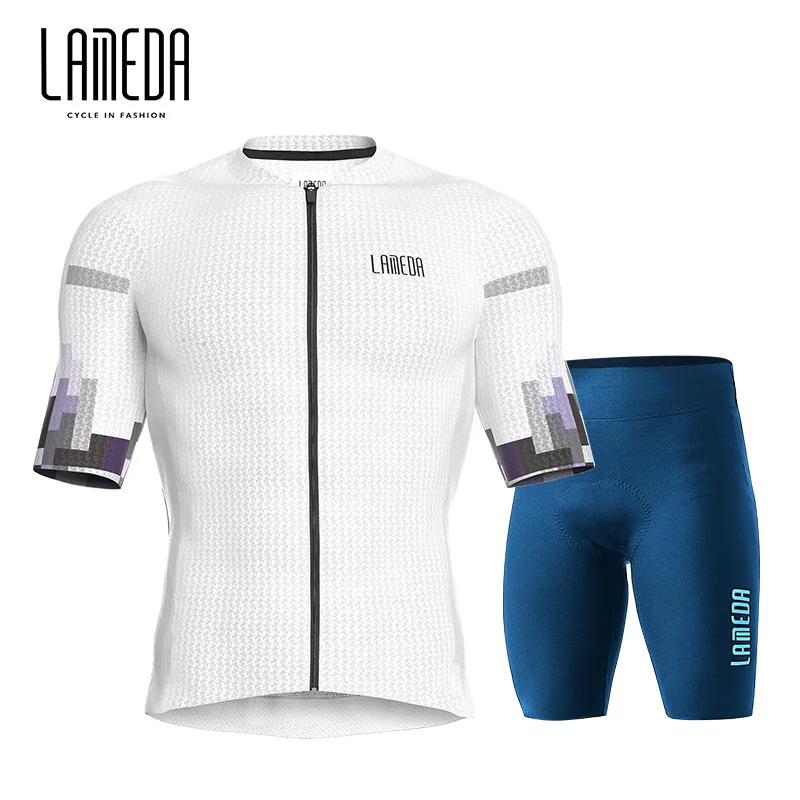 

LAMEDA New Cycling Jersery Short Sleeve For Men Summer Quick Dry BreathableTight Light Fashion MTB Road Bicycle Suit Clothing