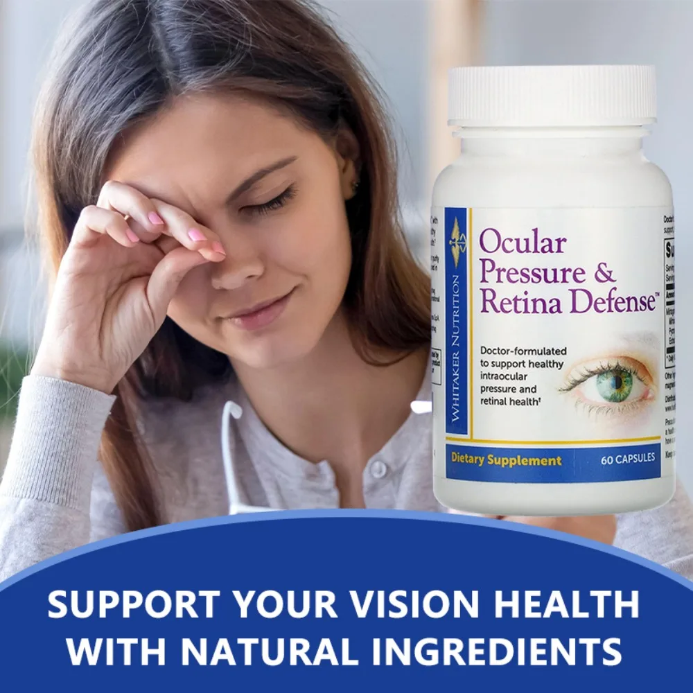 Ocular Pressure & Retina Defense Supplement To Support Healthy Intraocular Levels, Circulation & Eye Tissue (120 Capsules)