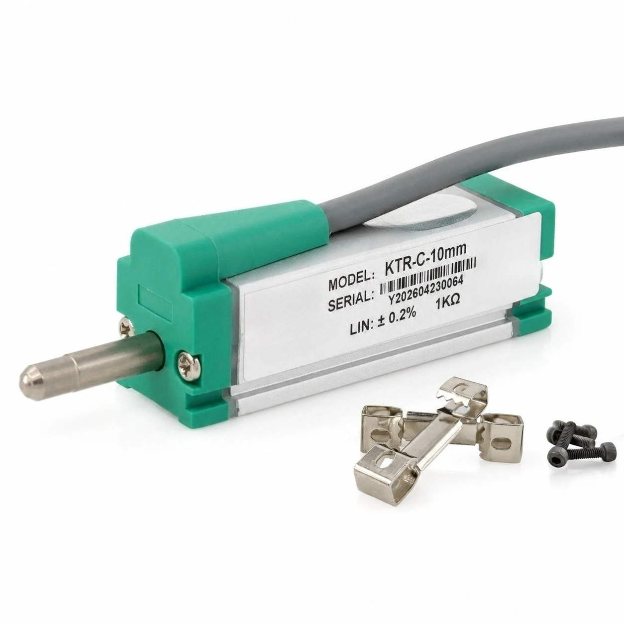 KTRC25mm-125mm Spring Built-in Electronic Ruler Rod Linear Displacement Transducer