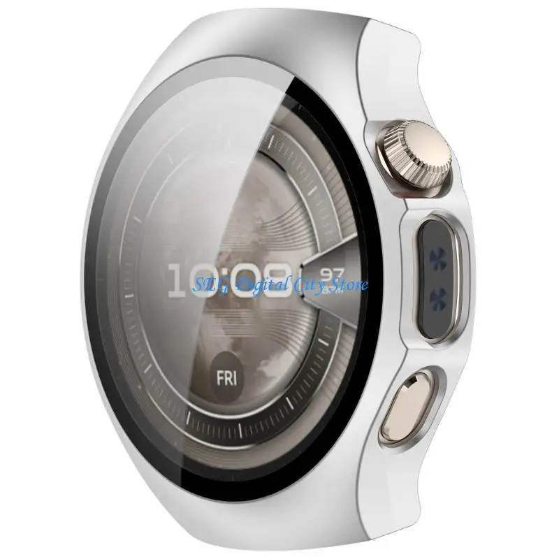 

U75B Smartwatch Cover Shell with Tempered Glass Film for Watch 5 42mm Screen Protector Film Cover Scratchproof Case