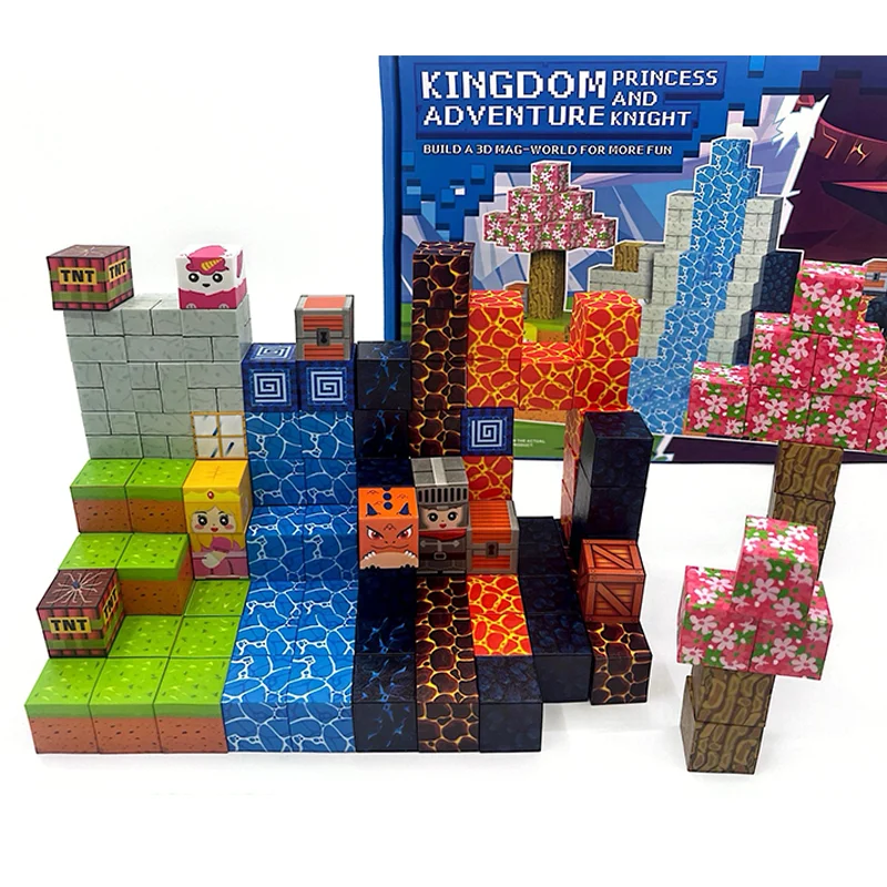 Magnetic Block Building Blocks Assembled Toys Stereo Building Combinations Can Be Used as Ornaments and Gifts