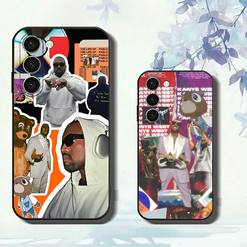 

K-Kanye Rapper West Phone Case For Samsung Galaxy A52 A12 A51 S21 Edge S22ULTRA S23 S20LITE Plus Ultra Black Cover