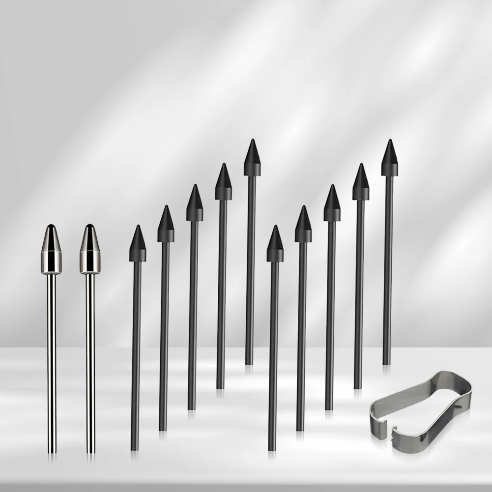 Titanium Alloy Plastic Fine Point Pencil Nibs with Clip Stylus Tips for Samsung S24Ultra Tab S9 S9U S9FE S Pencil