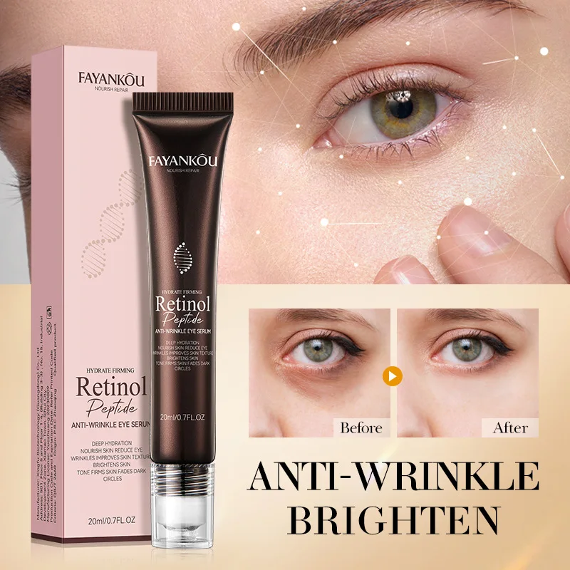 

Retinol Peptide Anti-wrinkle Eye Serum Anti Dark Circle Smooth Wrinkle Eye Lifting Moisturizer Brighten Korean Skin Care Product