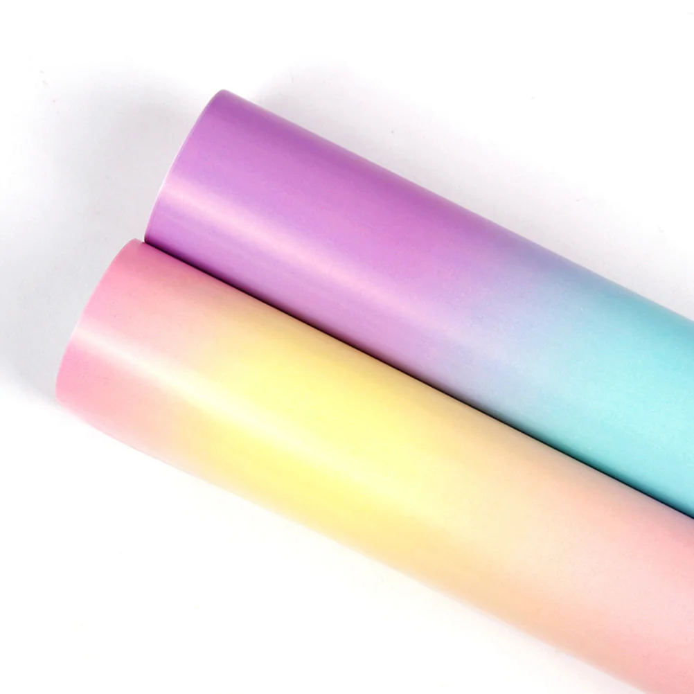 

10Pcs Gradient Color Gift Wrap Paper Oversized Festival Party Favors Wrappers Birthday Wedding Holiday Crafts 70x50cm