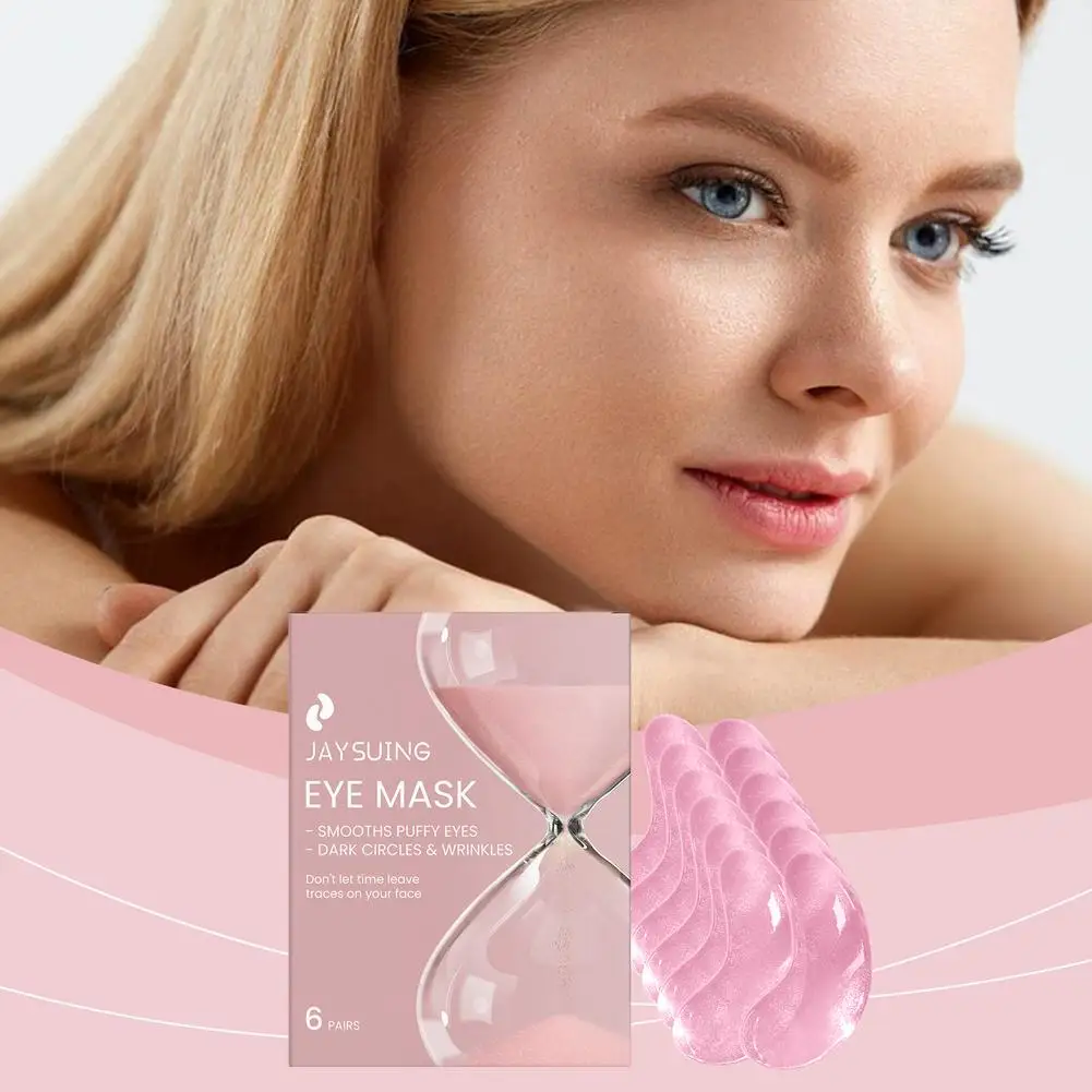 

6pairs Hyaluronic Acid Repair Eye Patches Remove Dark Eye Gel Eye Circles Crystal Mask Care Moisturizing Mask Collagen Skin X6U9