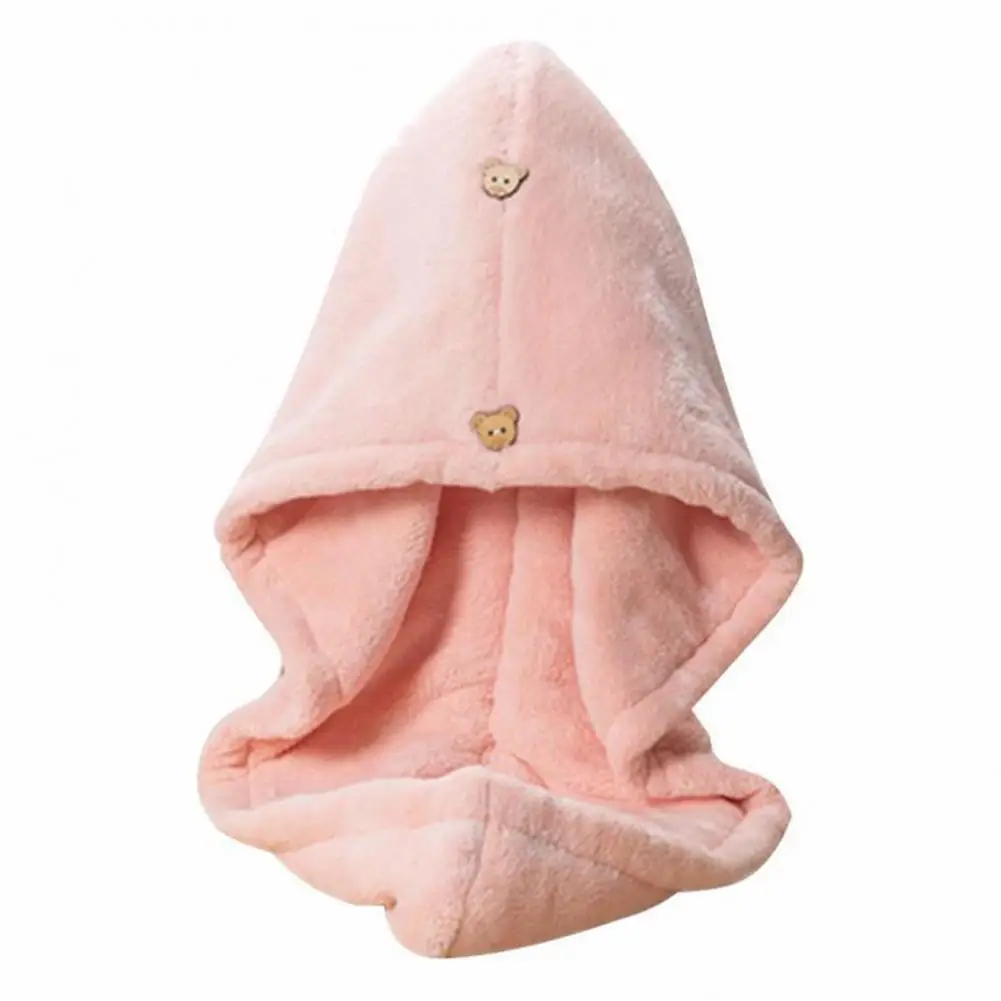 Easy to Carry  Convenient Womens Girls Ladies Hair Drying Towel Hands Free Hair Towel Solid Color   Hotel Supplies