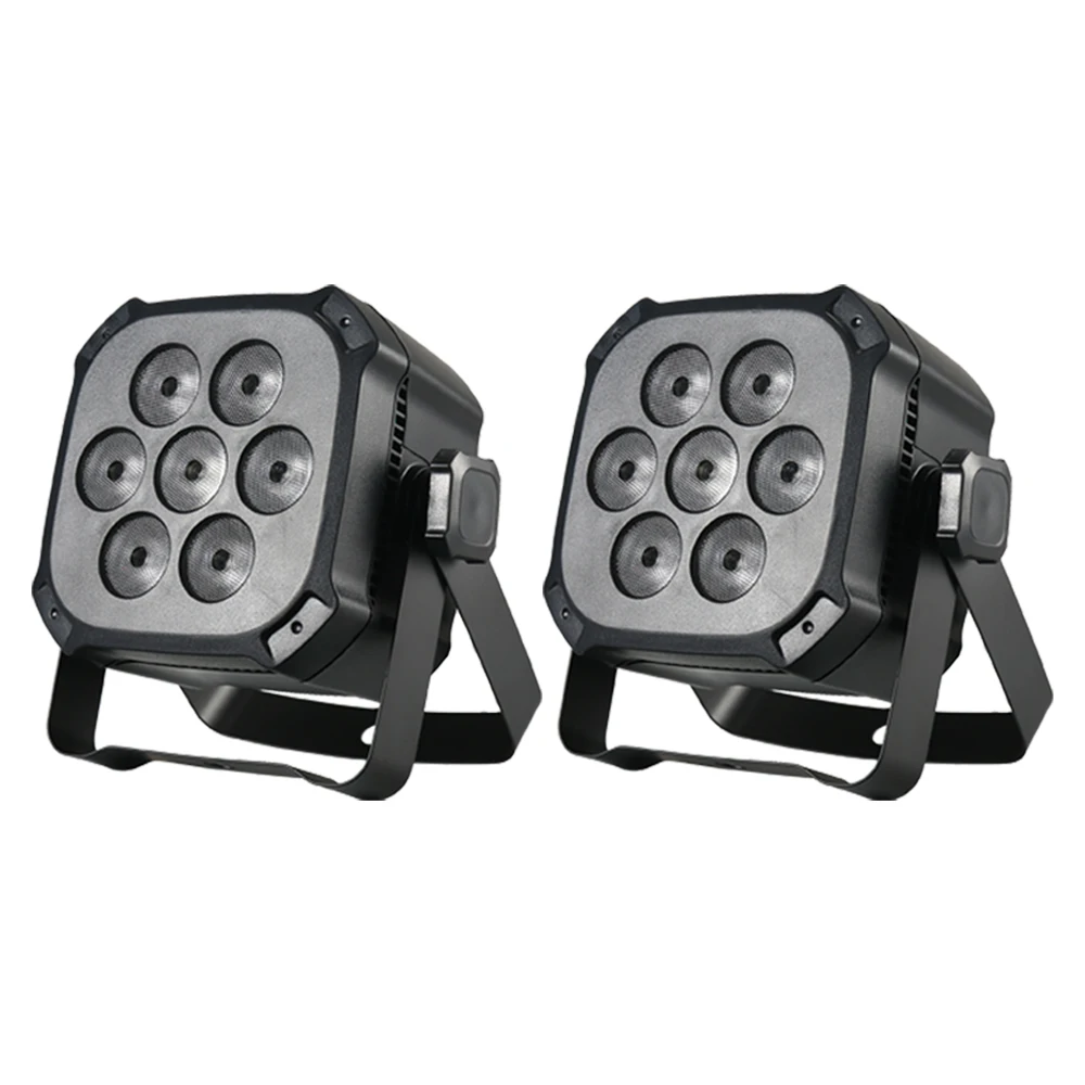 

2Pack 40W Mini Par Lights RGB 7x3W LED Stage Effect Light DMX512 Wash Flat Uplight Par Can for DJ Disco Bar Stage Light