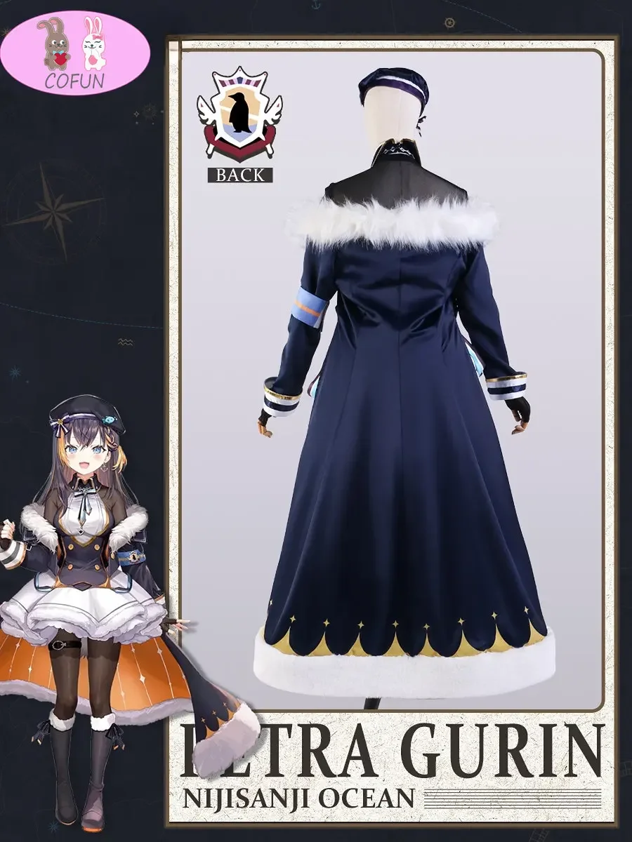 Nijisanji vtuber petra gurin cosplay traje feminino vestido terno adorável uniforme cosplay traje festa de halloween outfit