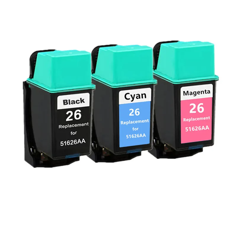 Imagem -02 - Cartuchos de Tinta Compatíveis para hp 26 Deskjet Cartucho de Tinta da Impressora do Ovo 200 320 340 400 500c 505k 51626a