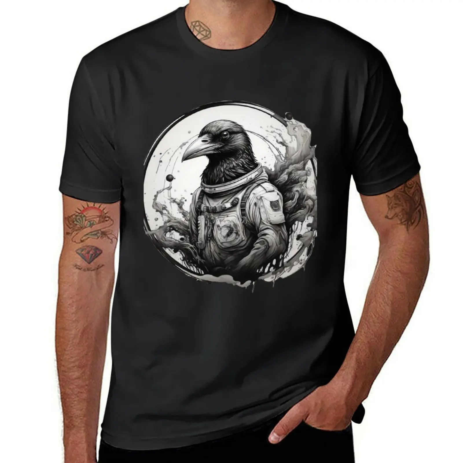 

Astronaut crow - Astronaut Animals Series T-Shirt plus size tops sweat mens vintage t shirts