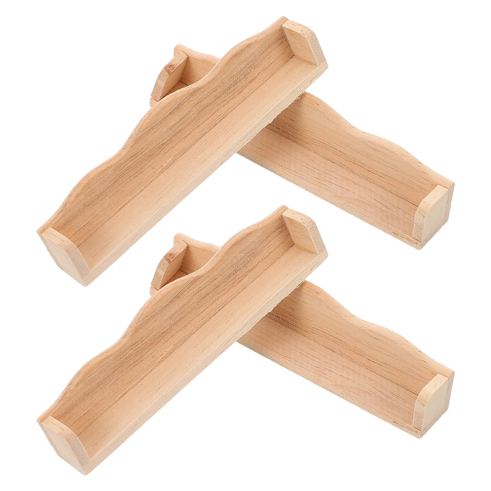 4Pcs 1:12 Scale Dollhouse Miniature Bookshelf Wall Mounted Floating Shelves for Nursery Decor Mini Furniture Accessories