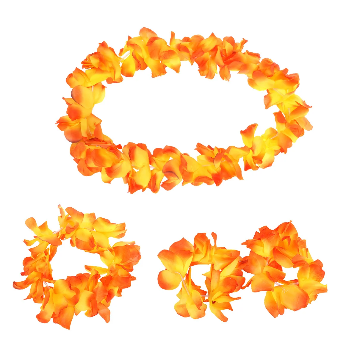 

4pcs Flower Crown Set Simulated Silk Floral Wreath Headband For Women Luau Party Beach Wedding Festival Event Decor