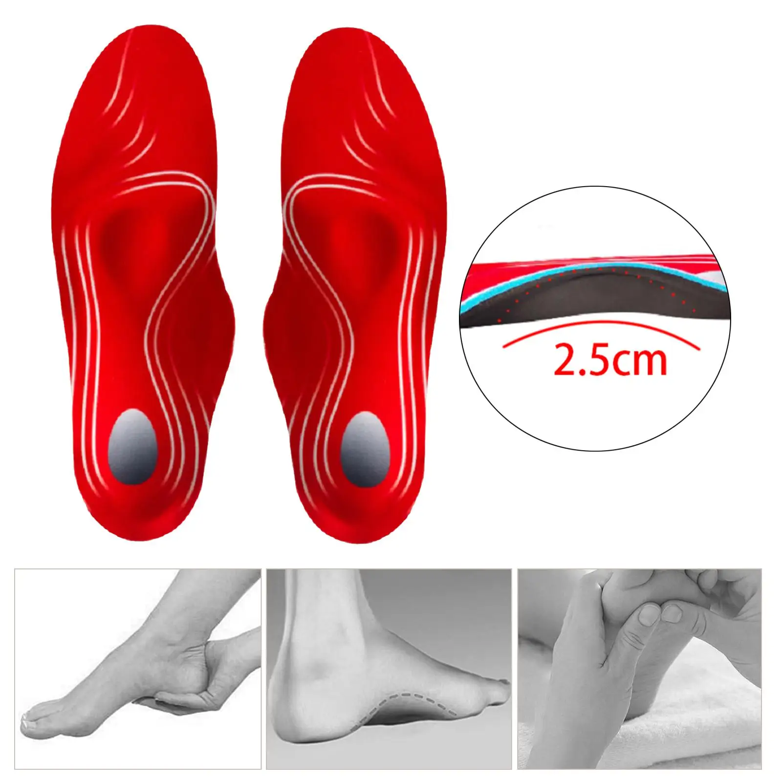Orthotic Shoe Insoles Shock Absorption Flat Feet Arch Support Shoe Inserts