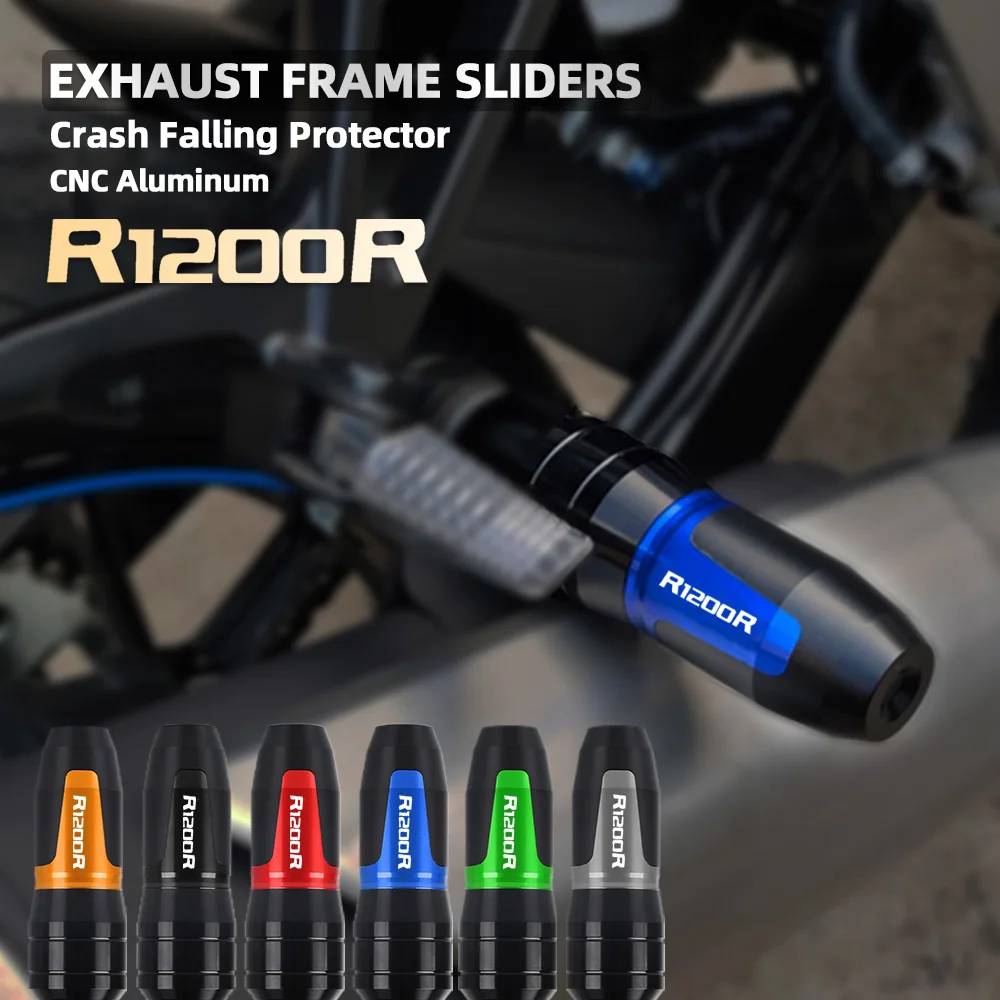 

FOR BMW R1200R 2006 2007 2008 2009 2010 2011 2012 Motorbike CNC accessories Exhaust Frame Sliders Crash Pads Falling Protector