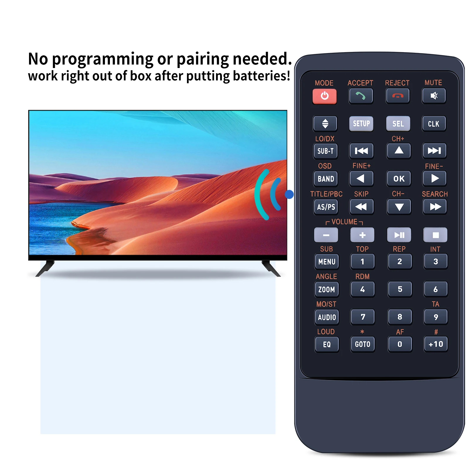 Novo controle remoto para receptor de DVD duplo DV637 DV605 DV705 DV615B DV635MB DV737MB