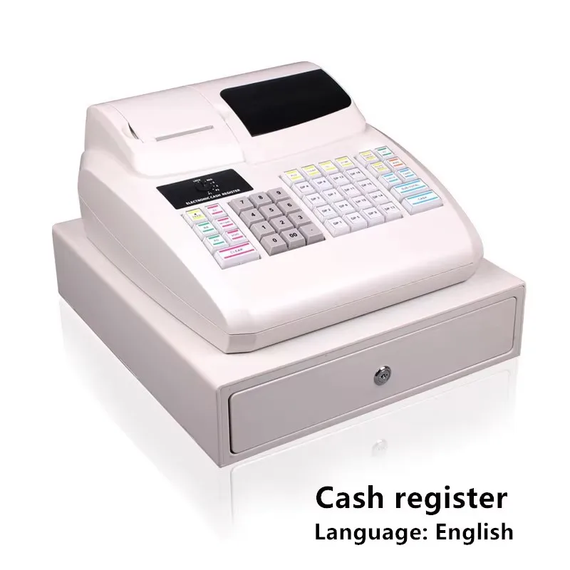 

ECR100 supermarket retail catering checkout electronic cash register with built-in 58mm thermal printer