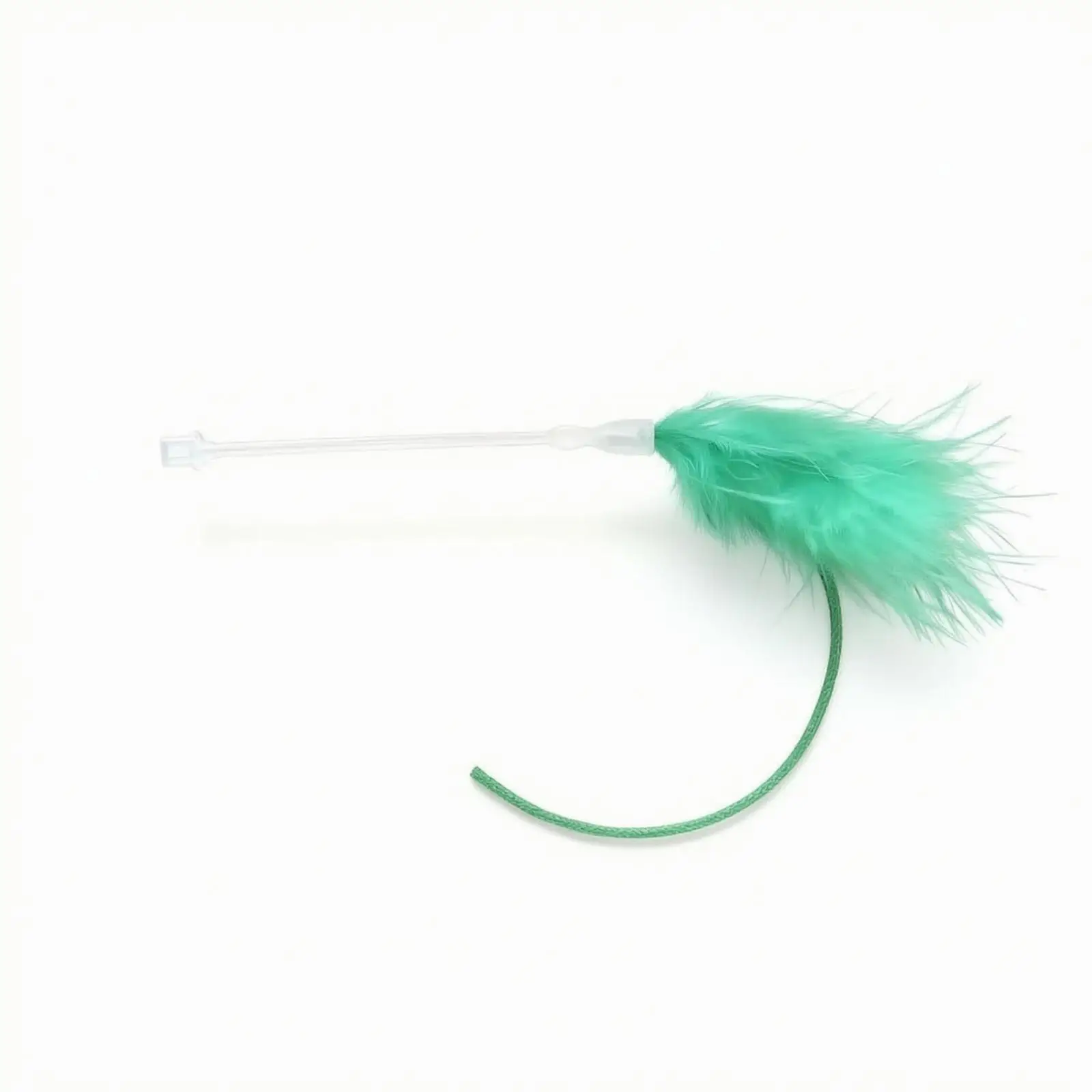 Cat Play Ball Teaser Wand Feather Attachment for Indoor Hunting Instinct Training Toy
