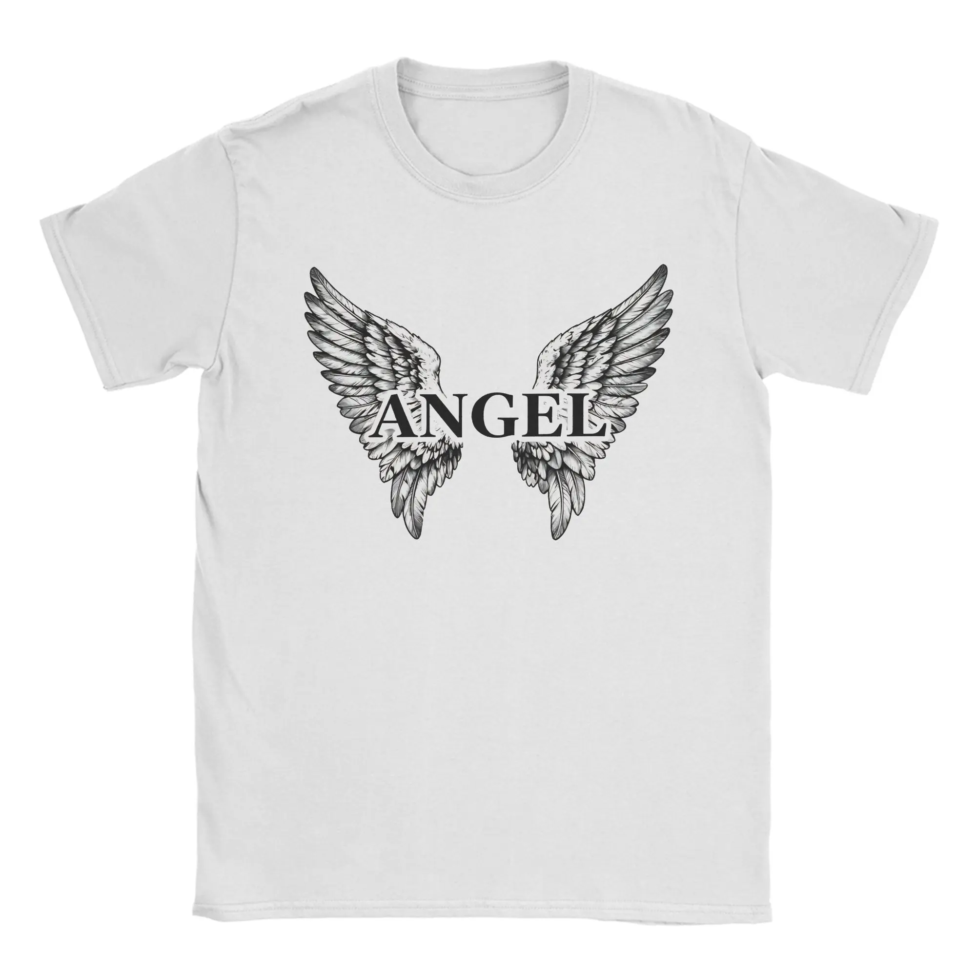 Abstract Angel Wings Distressed Symmetrical T-Shirt  Hippie T-Shirts Short Sleeve Tshirt Summer Cotton Plus Size 5XL Top Tees
