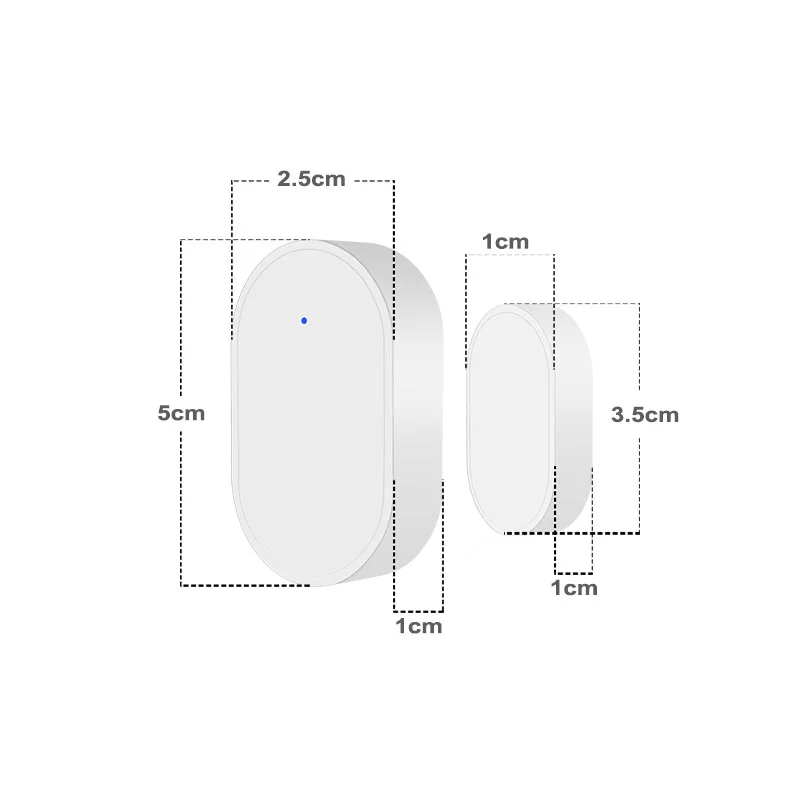 TAIBOAN Wireless 433mhz Door Window Sensor Mini Alarm Sensor Armed Disarmed for Home Security Alarm System APP Remote Control