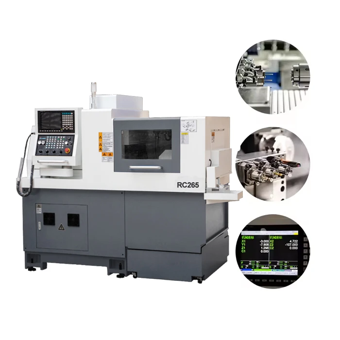 Sliding Head Accurate Dual Spindle   Turn-milling Machining Cnc Lathe RC265 Type Lathe For Metal Cutting