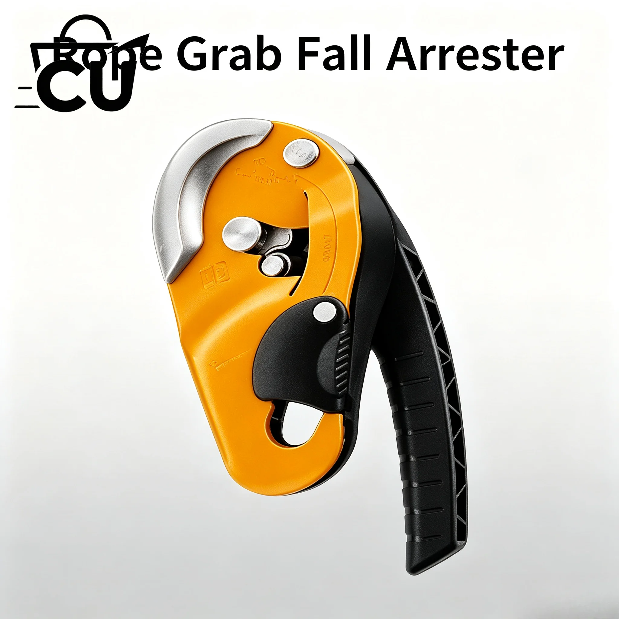 D021 RIG Self-locking Descender Protector, Compact Auto-stop Descending Device for Rope Access High Altitude Rescue Work
