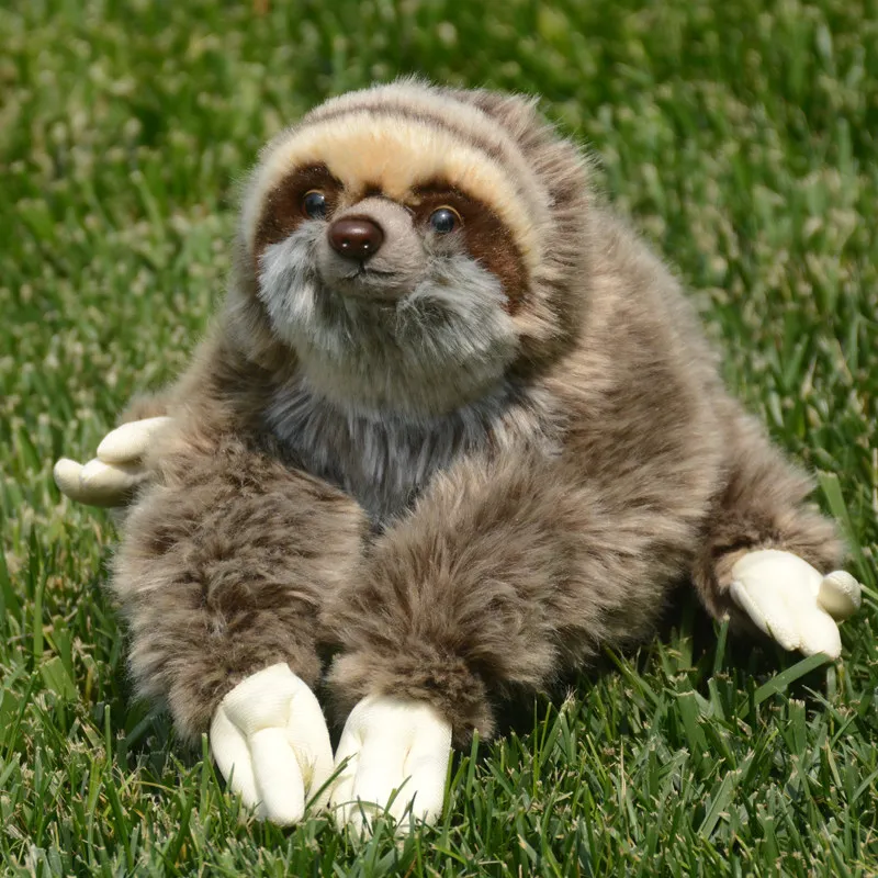 L30xH11cm Cute Three-toed Sloth Plush Toy, Realistic Animal Plush PP Cotton Kids Girl Birthday Gift