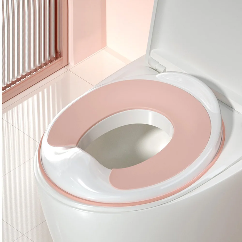 

Брызгозащищенное детское сиденье для унитаза, легко моющееся, бытовое детское сиденье для унитаза, вспомогательное обучение, противоскользящая прокладка для сиденья унитаза