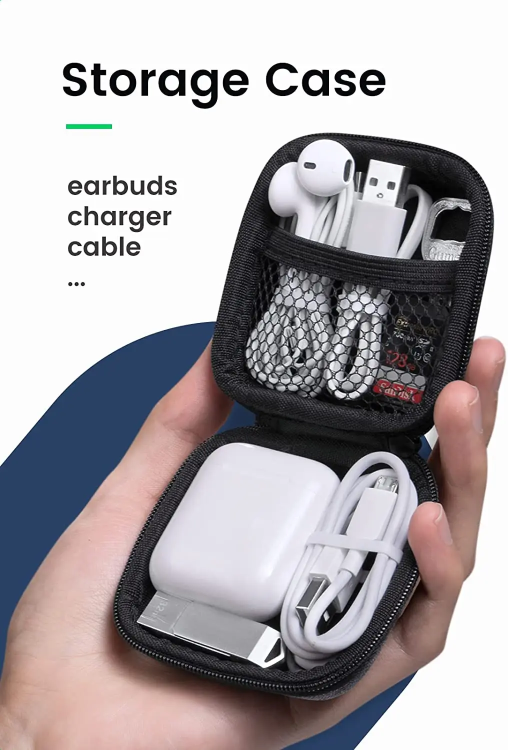 UGREEN Earphone Case Hard Headphone Bag for  Earpods   Ear Pads Wireless Bluetooth Earphone Accessories