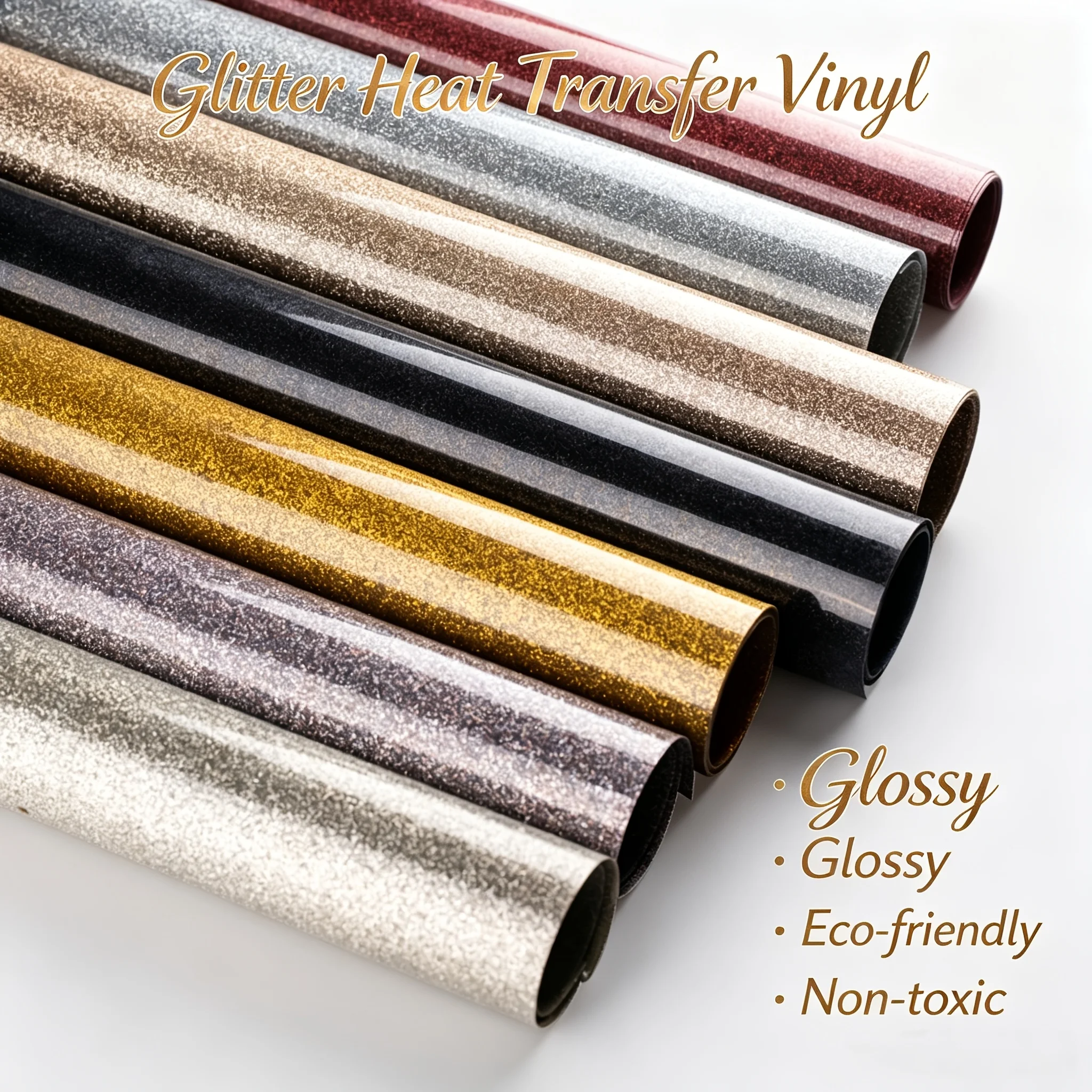 Flash heat transfer vinyl for T-shirts and various clothing, 12 inches x 46 feet, multiple colors flash HTV