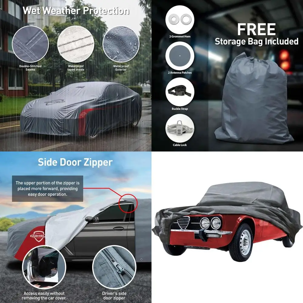 

Universal Breathable Car Cover for 1968-1973 Nissan 510 Datsun 1600 Sedan, All-Weather Protection Against Scratches, Dust, Sun,