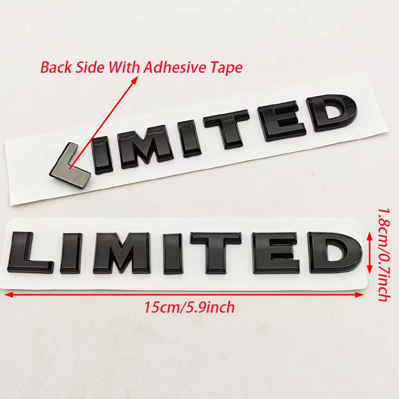 New 1Pcs 3D ABS Logo LIMITED Car Side Fender Rear Trunk Emblem Badge Sticker Decals For JEEP Wrangler Compass Commander Cherokee view 4