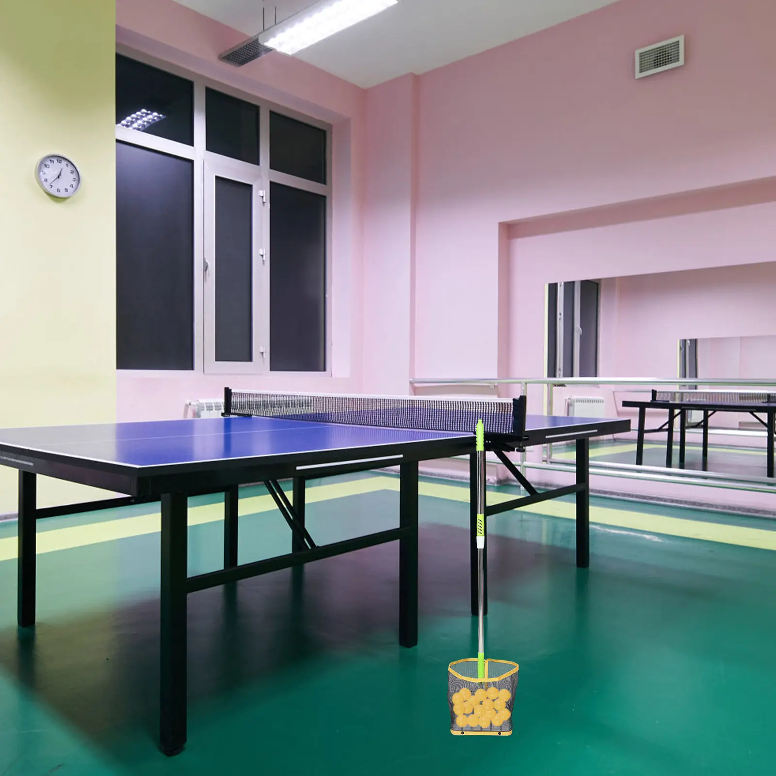 

Портативный сборщик теннисных мячей с большой вместимостью, съемной ручкой и выдвижной ручкой-штангой, удобный для использования на улице