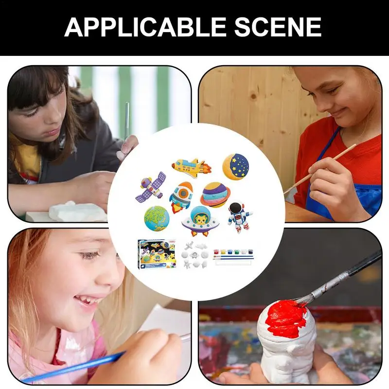 Self-made garden painting with colored princesses, children’s plaster toys, suitable for party supplies, holidays.