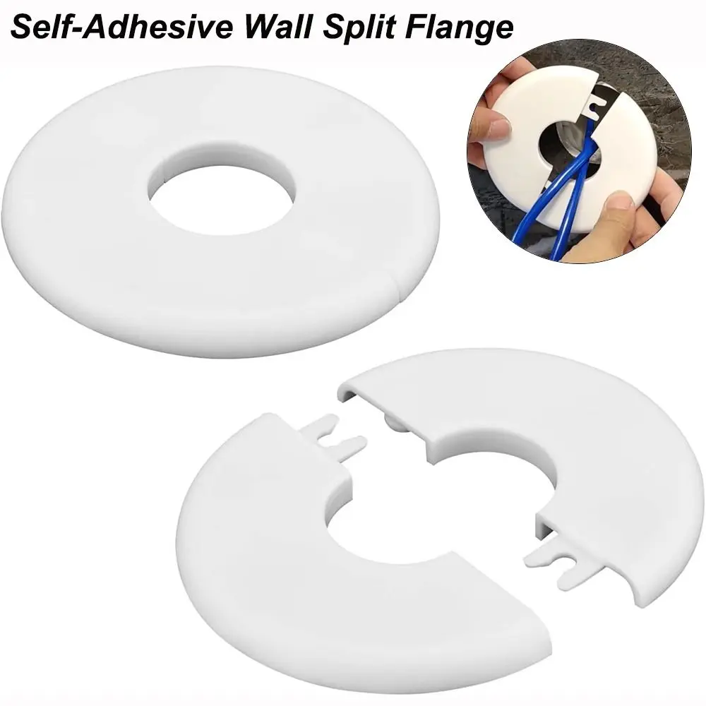 New Splittable Wall Hole Decorative Cover Self-adhesive White Water Pipes Hole Cover Round Flange Cover Plumbing Floor Ceiling
