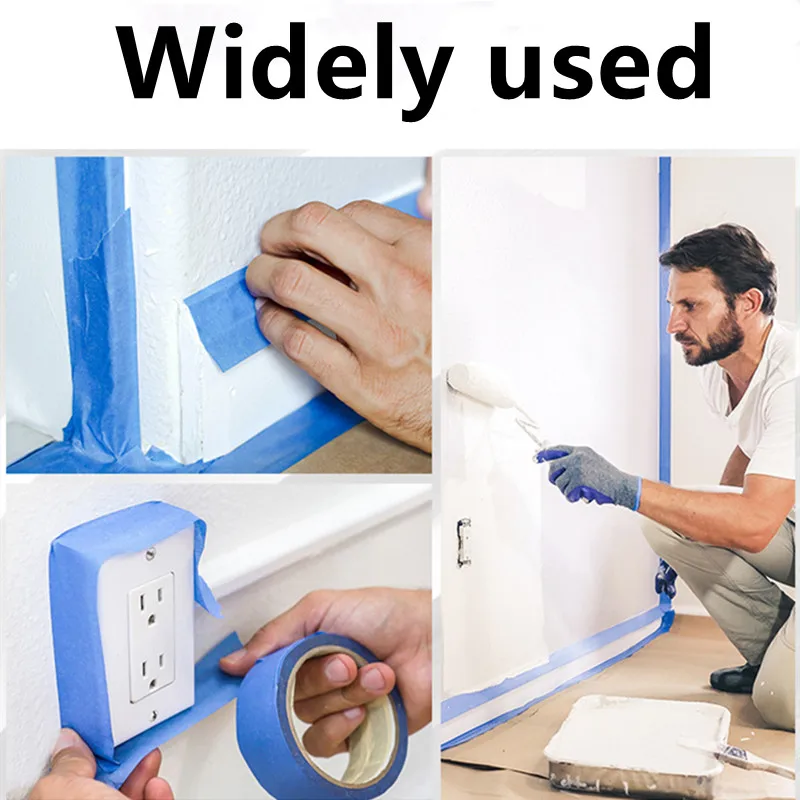 20M/Roll Paint Tape Multi-Surface Masking Easy Removal Paint Tape Security Wall Painting Crafts Art Construction Home