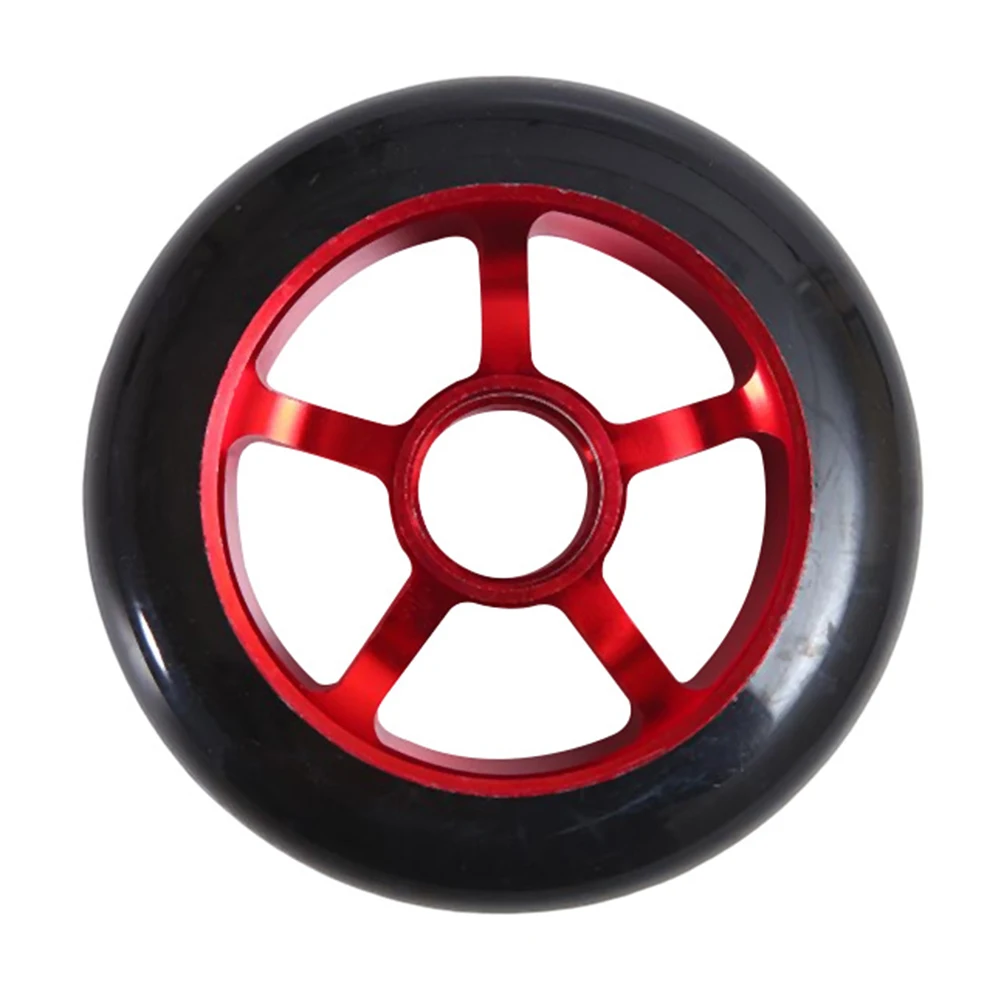 100mm Pro Scooter Wheels With Bearings Aluminum Alloy Hub High Elasticity Hub Wheel For Kickscooter Scooter Speed Skating Wheel