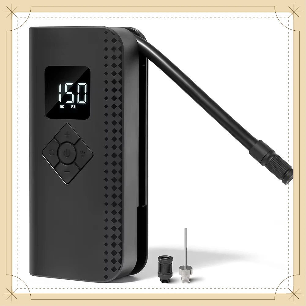 Customizable Mini Portable Electric Tyre Pump Digital Smart Automatic Bicycle Motorcycle Tire Inflator Wireless Car air Pump