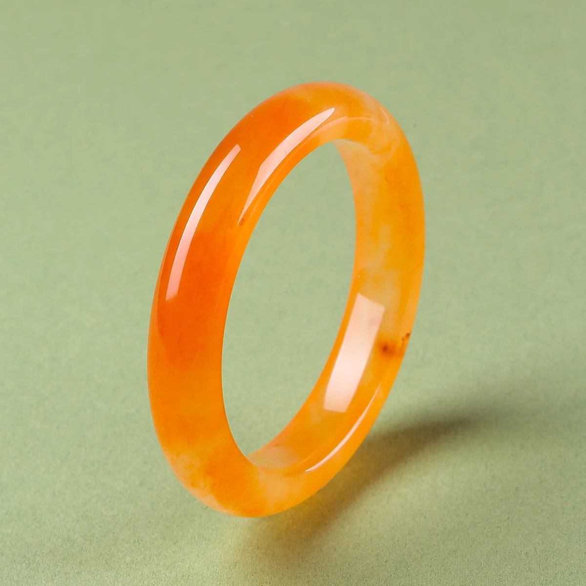 100% Natural Yellow Dragon Jade Bangle Translucent Huanglongyu Gemstone Bracelet for Women Elegant Jewelry Gift Bangles