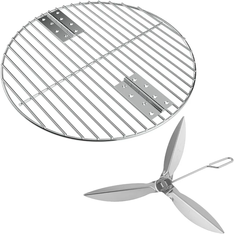 

7441 Folding Replacement Parts for Charcoal Grill Grate for 221 2Inch OneTouch Cleaning System Kit 7444 Stainless Steel Grate