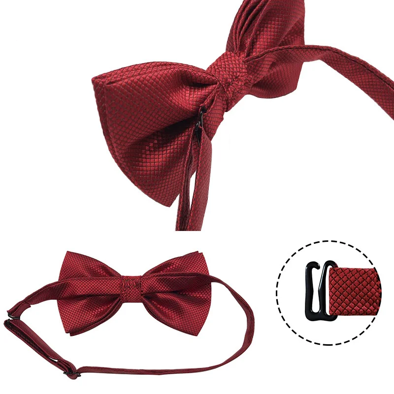 VEEKTIE Dark Green Grid Bow ties Emerald Color Cravat For men Grooms Bowtie Polyester Butterfly Brand Gravata Wedding Party