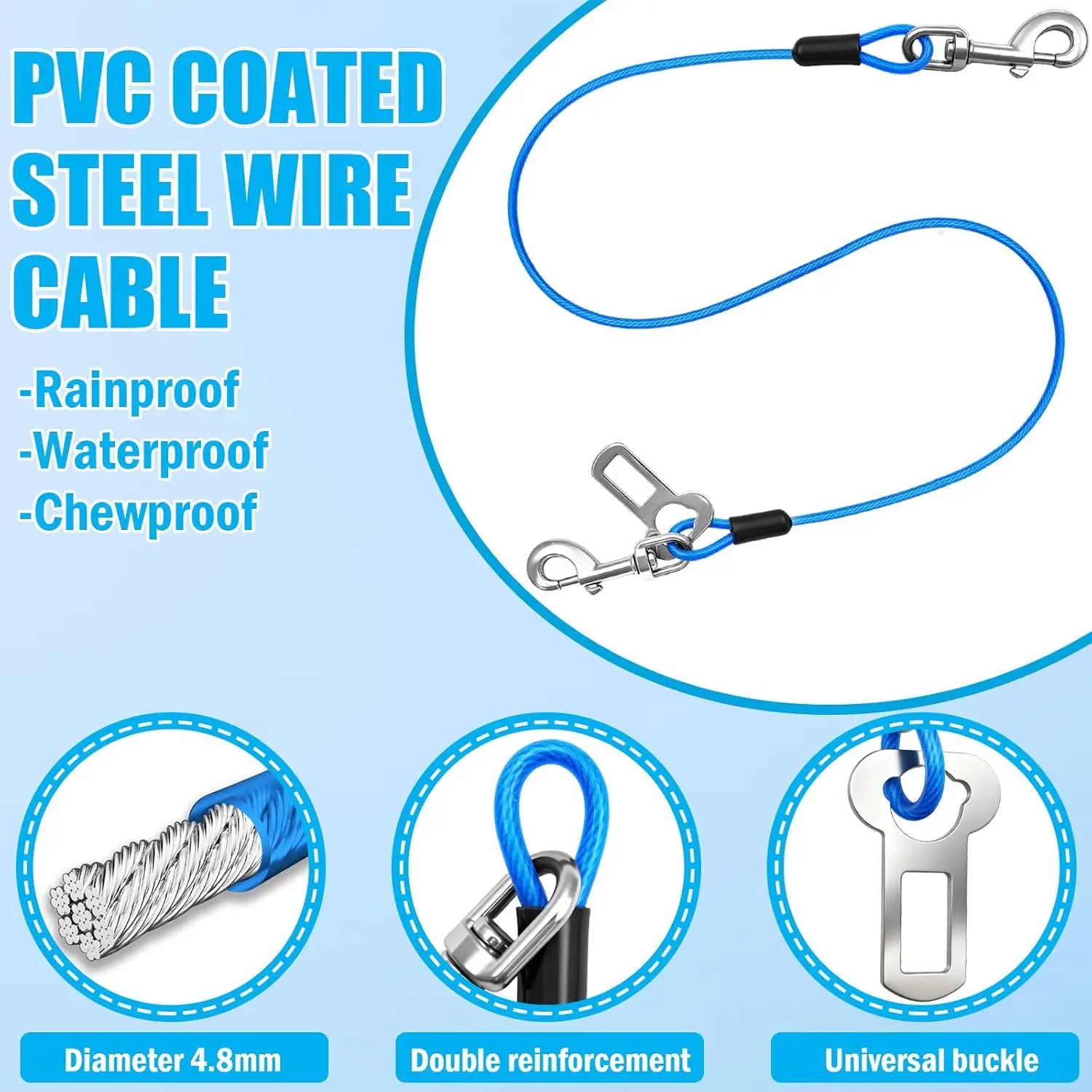 1Pc Chew-Proof Dog Car Harness Durable, Comfy & Secure Seat Belt for Small/Medium Dogs - a Pet Travel Essential