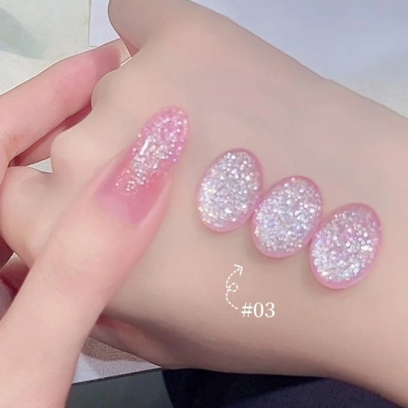 1-6PCS 다이아몬드 글리터 신부 젤 매니큐어 스파클링 쉬머링 오래 지속되는 네일 용품 봄 여름 결혼식