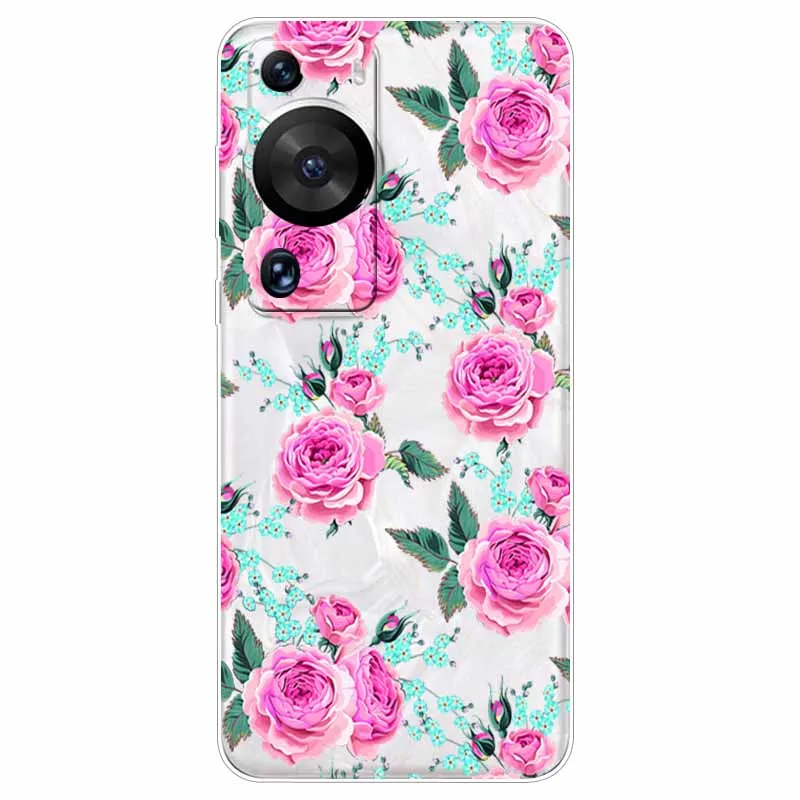 Silicone Clear Cover for Huawei P60 Pro Case Soft Thin Cute TPU Transparent Cases for Huawei P60 Cover P 60 P60Pro Bumper Dog