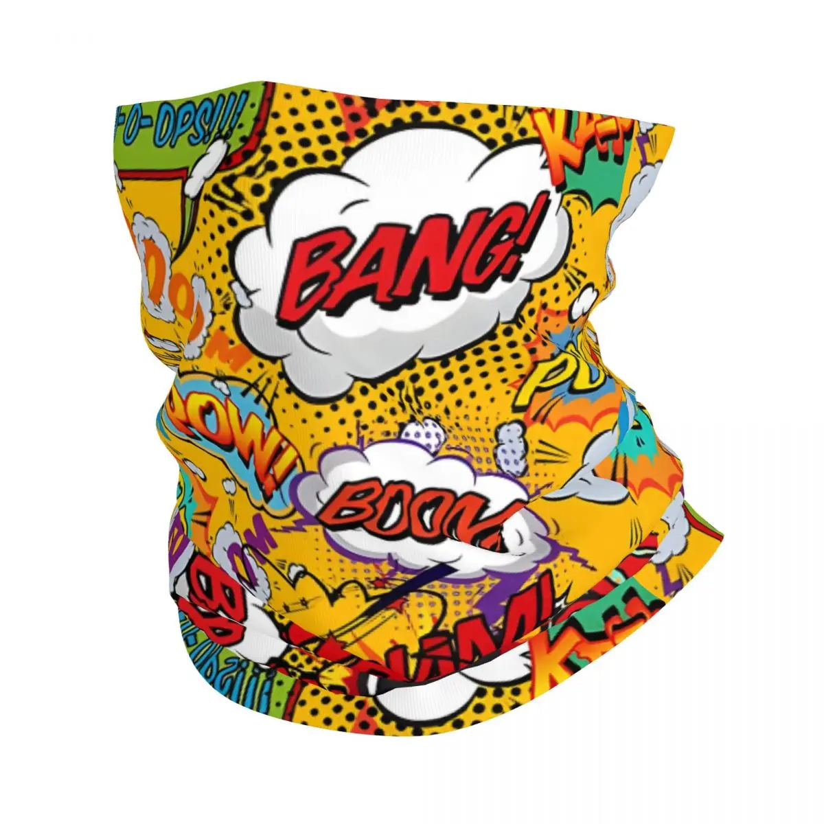 Comic Book Pop Art Thin Bandana Neck Gaiter Wrap Scarf Headband Neck Cover