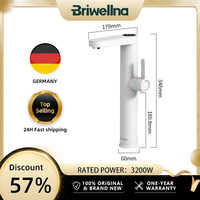 Briwellna Instant Hot Water Faucet 220V Water Heater Faucet 2 in 1 Tankless Heating Tap With Digital Display Bathroom Heated Tap