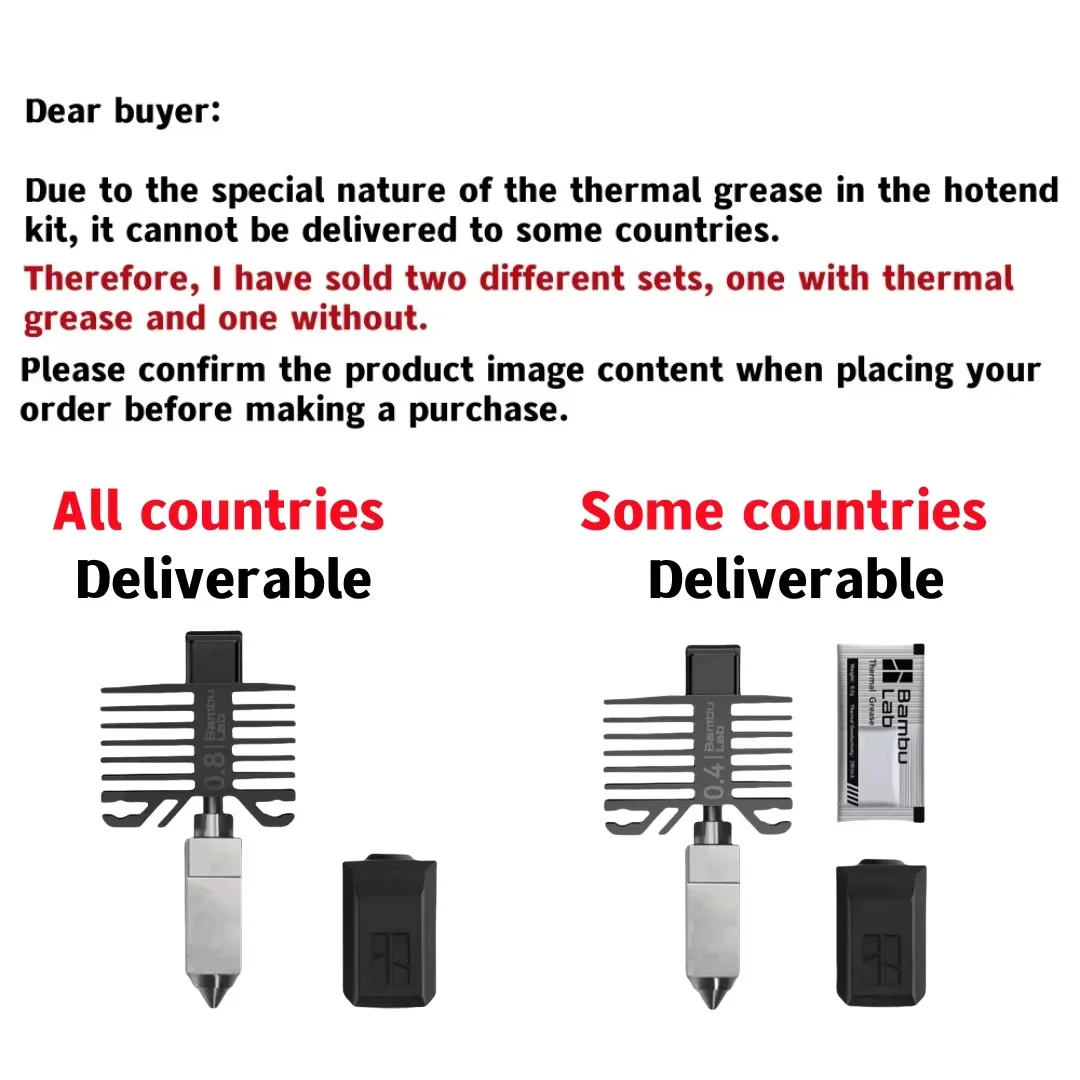 بامبو الأصلي X1/P1 سلسلة Hotend عدة فوهة الصلب المقسى 0.2/0.4/0.6/0.8 مللي متر لأجزاء الطابعة ثلاثية الأبعاد لمختبر بامبو X1C X1 P1P P1S #2