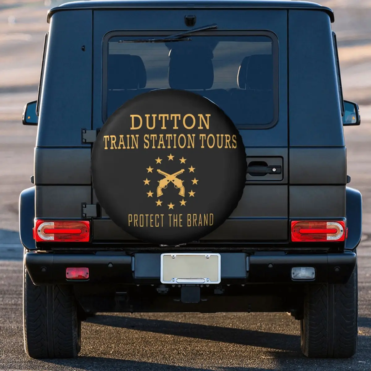 Custom Yellowstone Dutton Ranch Spare Tire Cover for Jeep SUV RV 4WD Vehicle 4x4 Wheel Protector Covers 14